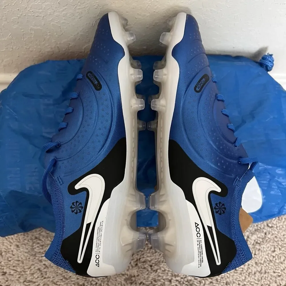 Nike Tiempo Legend 10 Elite FG Soar Blue White DV4328-400 Size 8 with bag New